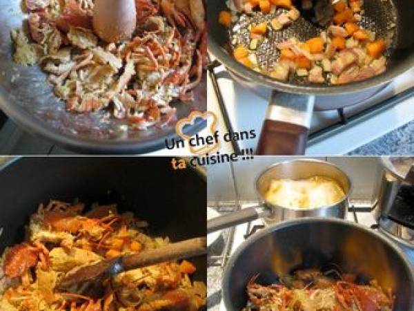 Médaillons de Volaille aux Ecrevisses, façon Bonaparte - Préparation etape 6