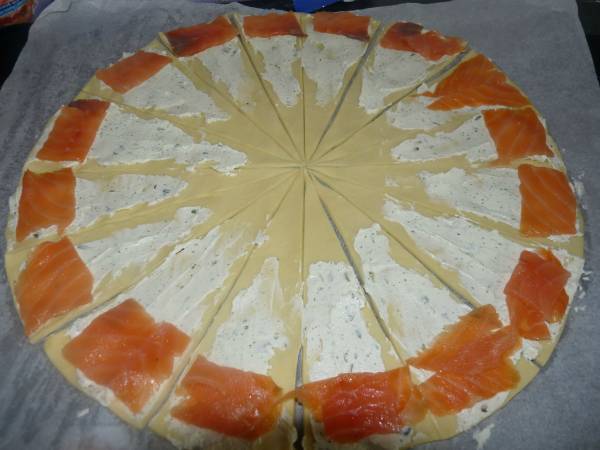 Croissants au saumon et fromage frais - Préparation etape 3
