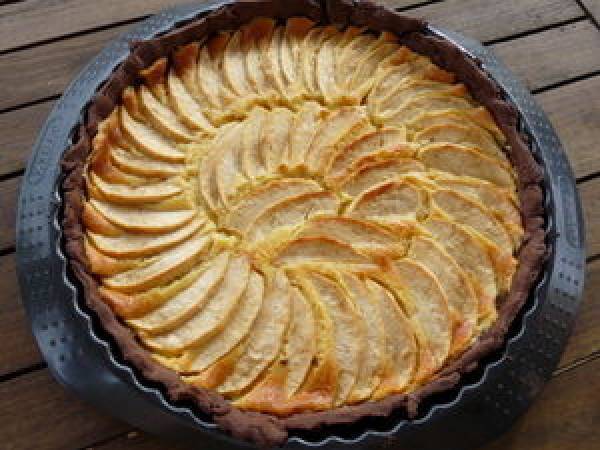 Tarte gourmande au chocolat et aux pommes - Préparation etape 7