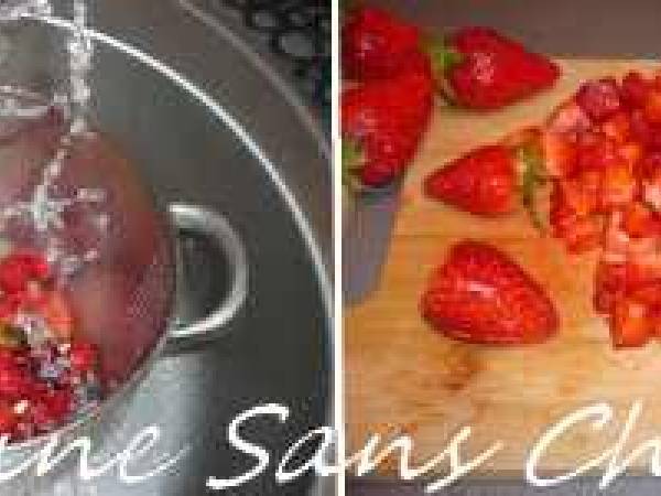 Cheese-cake individuel aux fraises - Préparation etape 1
