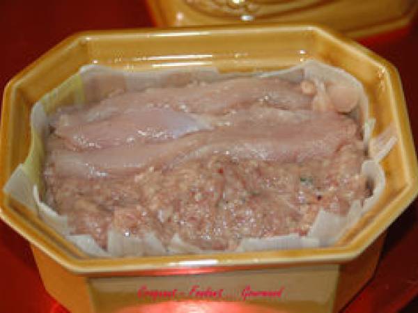TERRINE de VOLAILLE au GENIÈVRE - Préparation etape 6