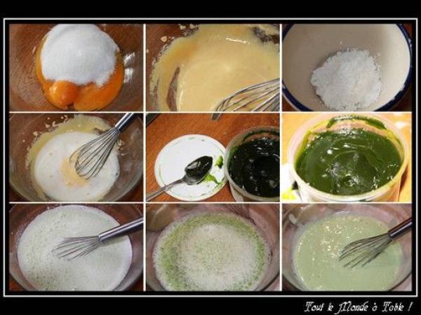 Crème façon danette à la pistache au micro-onde - Préparation etape 1