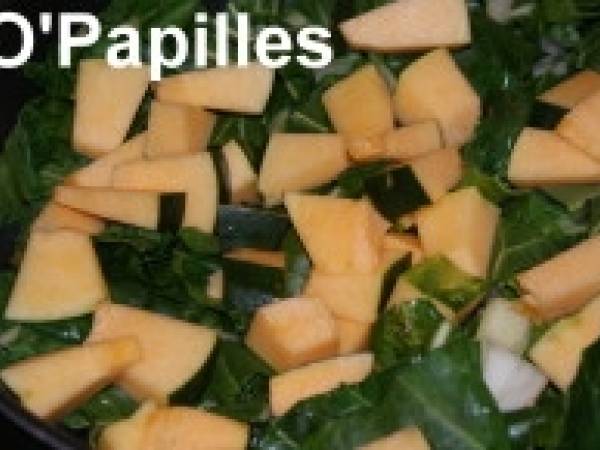 Soupe aux blettes, potiron, carottes et pommes de terre - Préparation etape 1