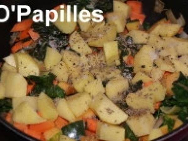 Soupe aux blettes, potiron, carottes et pommes de terre - Préparation etape 2