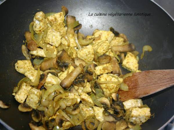 Tempeh (koissékessa) au curry et lait de coco....découvertement délicieux ! - Préparation etape 6