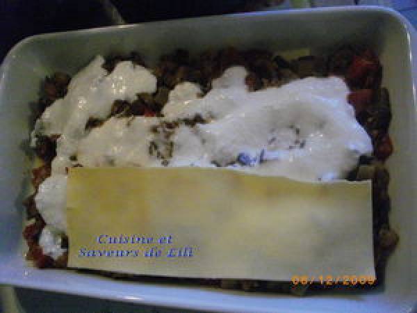 Lasagnes à la ratatouille et chèvre - Préparation etape 6