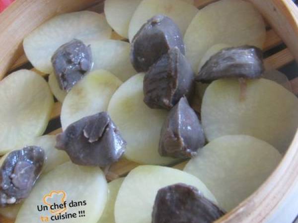 Salade Gourmande de Cou d'Oie Farci - Préparation etape 1