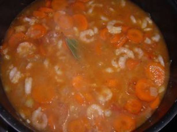 Cocotte de Crevettes et Carottes - Préparation etape 4