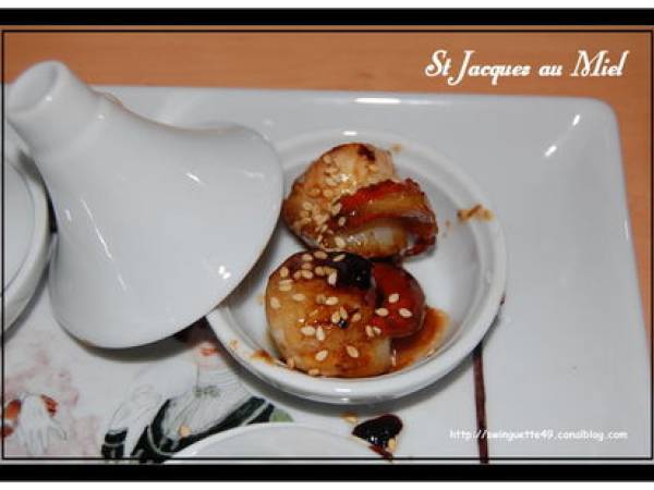 ST JACQUES au MIEL et VERRINES CONCOMBRE/CRABE - Préparation etape 3