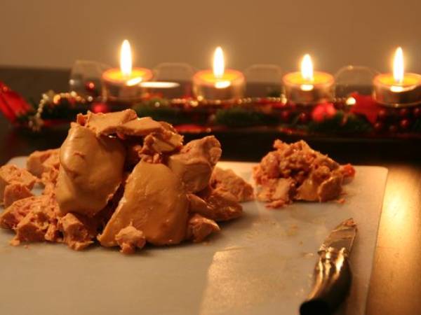 Ballotine de foie gras cuit sous vide à 58°C pendant 47 minutes - Préparation etape 1