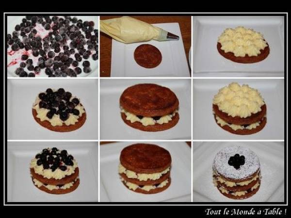 Mille-feuilles aux myrtilles - Préparation etape 7