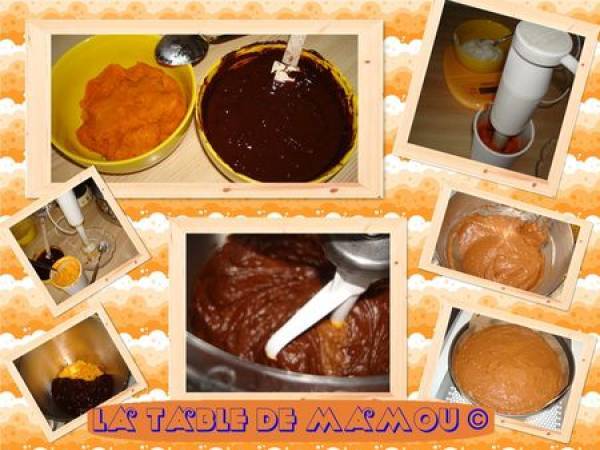Gâteau chocolat potiron - Préparation etape 3
