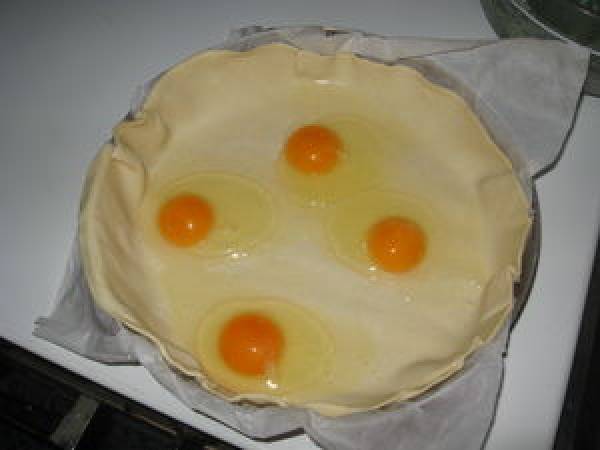 Tarte aux Epinards, Ricotta et Oeufs - Préparation etape 2