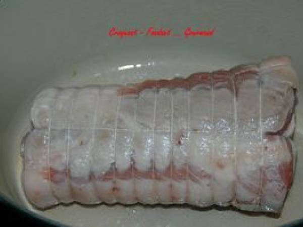RÔTI de PORC au LAIT et ses POMMES de TERRE FONDANTES - Préparation etape 1