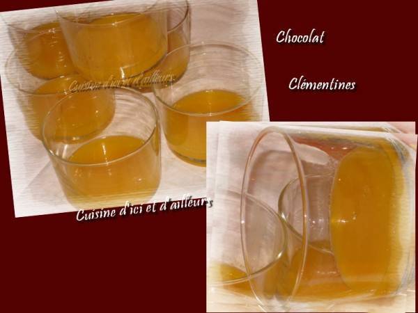 Crème au chocolat sur gelée de clémentines - Préparation etape 3