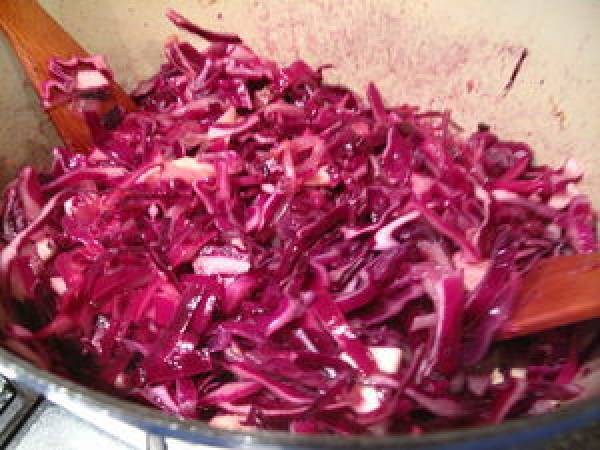 Pintade au cidre, chou rouge et cranberries fraîches - Préparation etape 6