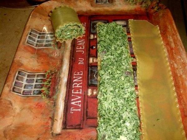 Lasagnes roulées farcies épinards fromages sauce bolognese - Préparation etape 4