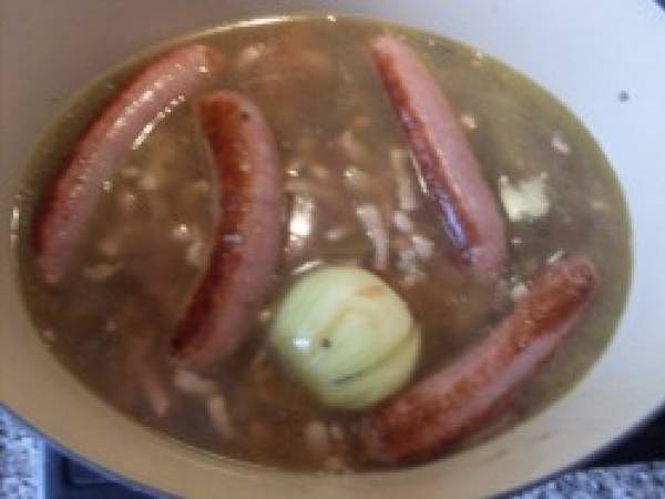 Lentilles aux saucisses de toulouse - Préparation etape 4