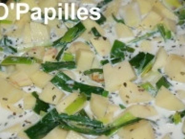 Gratin de pommes de terre rouges et poireaux - Préparation etape 4