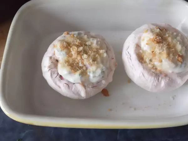 Champignons farcis - Préparation etape 4