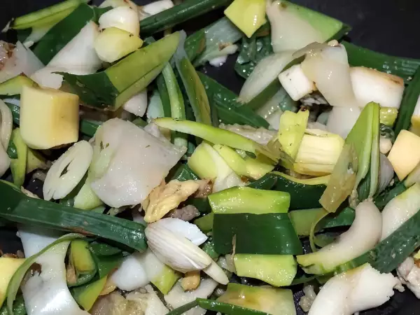 Soupe de légumes d'hiver au riz - Préparation etape 1