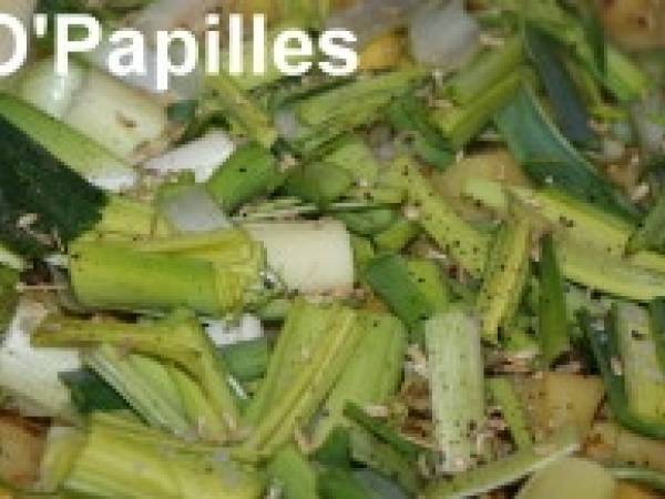 Pommes de terre rouge, poireaux et carottes braisés - Préparation etape 3