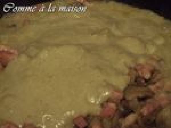 Tagliatelles fraîches aux champignons et lardons - Préparation etape 5