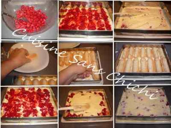 Tiramisu framboises - Préparation etape 7