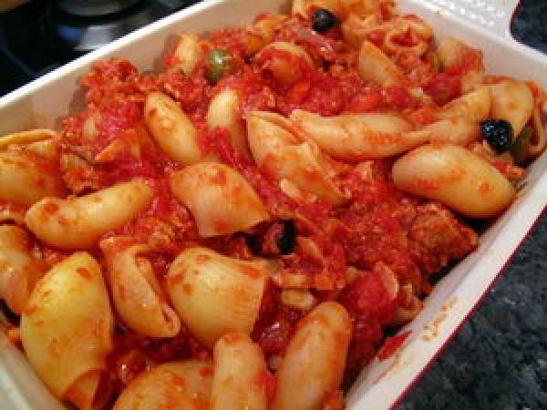 Gratin de pâtes au thon et aux olives - Préparation etape 8