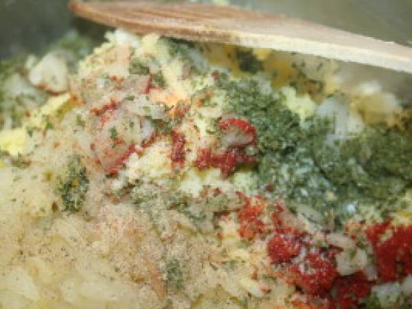 Croquettes de pommes de terre aux oignons et parmesan - Préparation etape 3