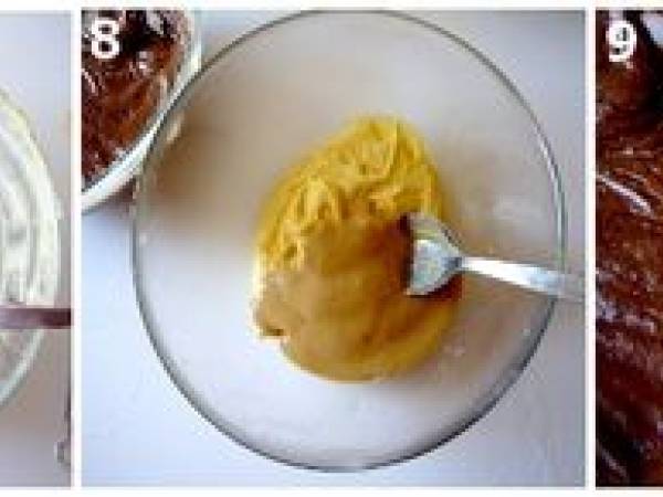 Cake marbré Chocolat et pâte de noisette - Préparation etape 6