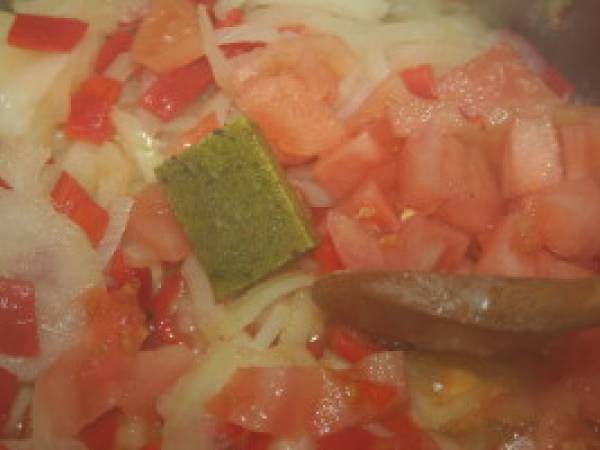 Pennes au chorizo et aux poivrons - Préparation etape 3