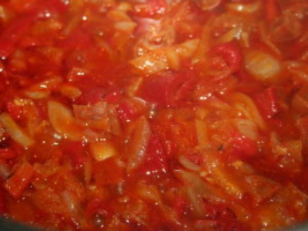 Pennes au chorizo et aux poivrons - Préparation etape 4