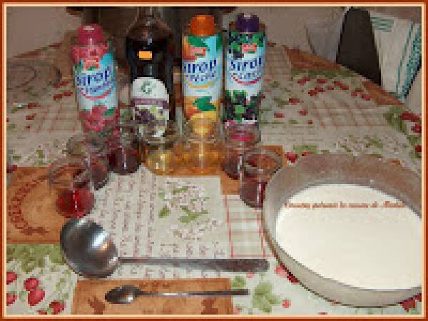 Yaourt au sirop de fruit - Préparation etape 2