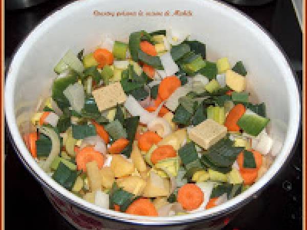 Potage mouliné aux légumes - Préparation etape 4