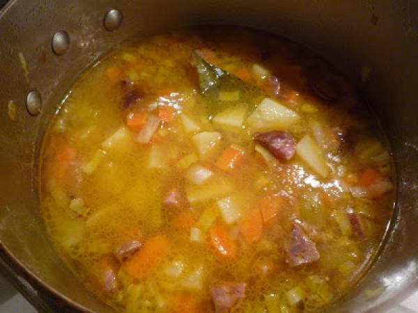 Soupe de pommes terre fumée - Geräucherte Kartoffelsuppe - Préparation etape 3