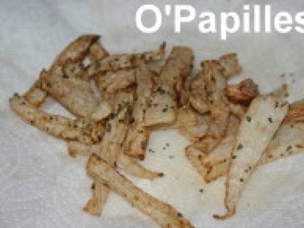 Frites de panais, pommes de terre et radis noir - Préparation etape 3