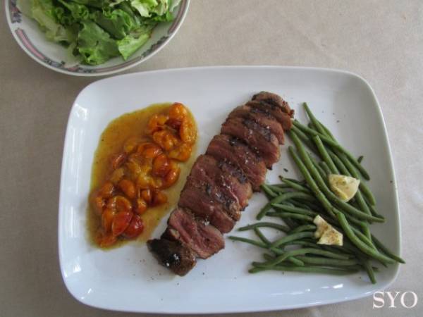 Magret de canard épicé aux Mirabelles - Préparation etape 5