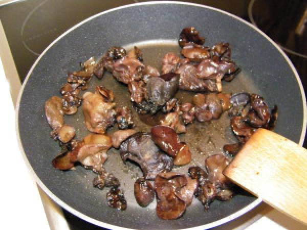 Nouilles asiatiques au jambon et aux champigons noirs - Préparation etape 2