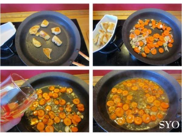 Le Poulet sauté à la Crème de Massalé du Petit Bistro - Préparation etape 2