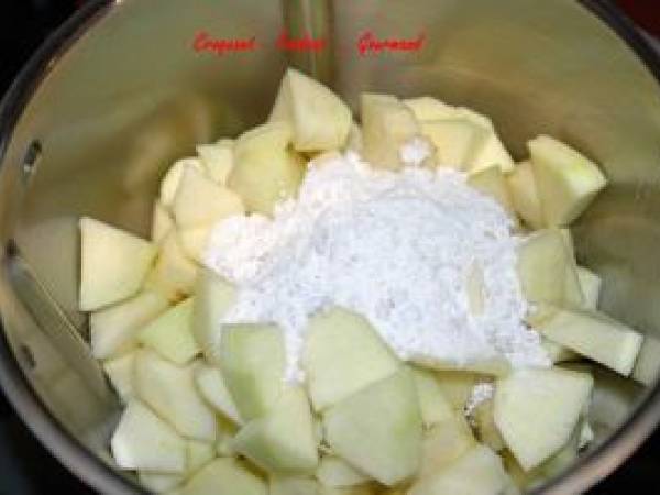 TARTE GRILLAGÉE aux POMMES - Préparation etape 1