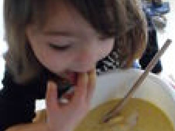 Gâteau facile poires, vanille et chocolat - Préparation etape 5