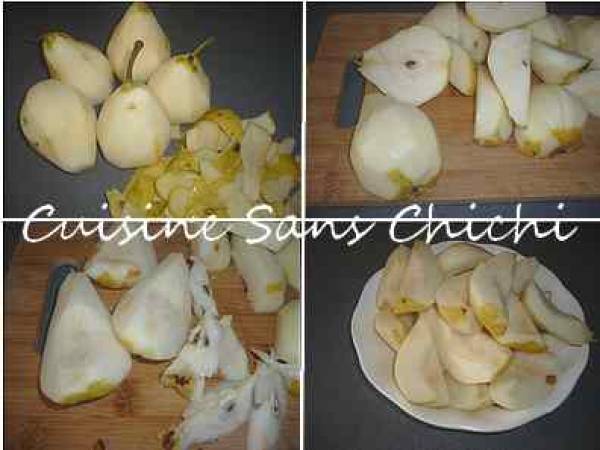 Tarte tatin épicée aux poires et thym - Préparation etape 2