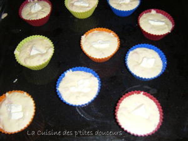 Muffins au jambon, coeur de vache qui rit! - Préparation etape 6