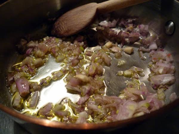 Salade radicchio pommes de terre - Préparation etape 1