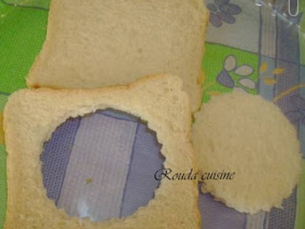 Croque omelette au four - Préparation etape 1