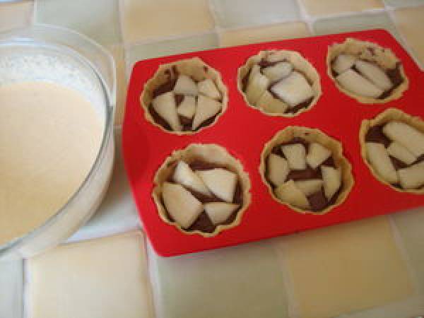 TARTELETTES POIRE/NUTELLA - Préparation etape 3