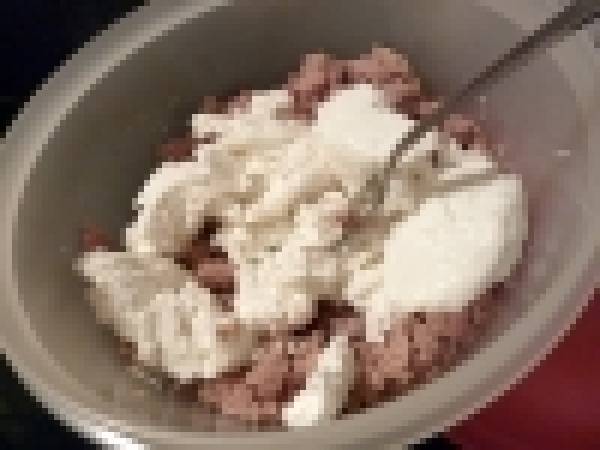 Quiche au thon, olives et chèvre frais - Préparation etape 4