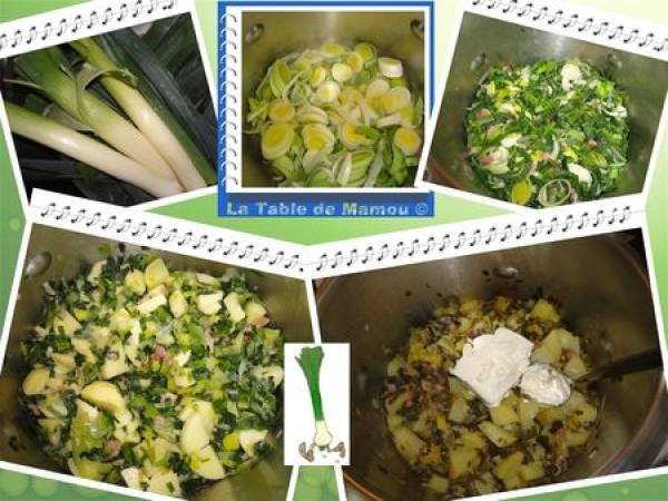 Gratin pommes de terre et poireaux aux trois fromages - Préparation etape 1