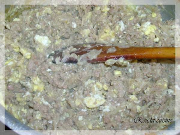 Bourek belham (bourek à la viande hachée) - Préparation etape 4